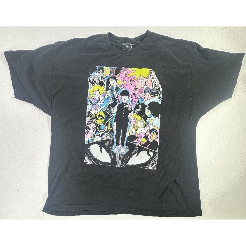 Mob Psycho 100 Crunchyroll Anime Tee Black 2XL 2018 Graphic Shirt Shonen